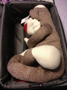 sock monkey contortionist.