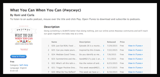 what you can when you can itunes podcast